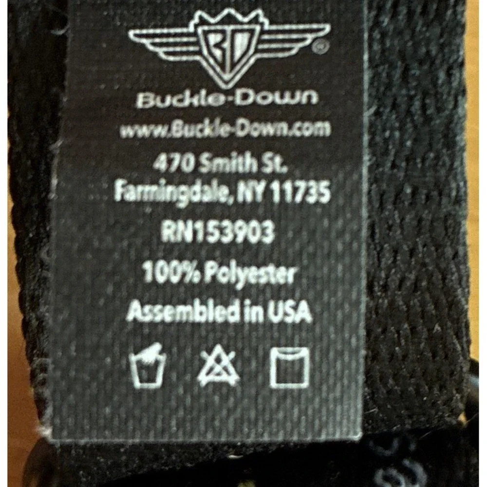 Buckle-Down FRIENDS TV Series Adjustable Black Dog Collar, Large 1.0 in Wide